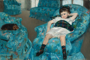 Mary Cassatt: Little Girl in a Blue Armchair