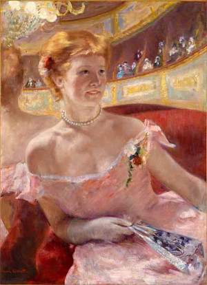 Mary Cassatt: Woman with a Pearl Necklace in a Loge