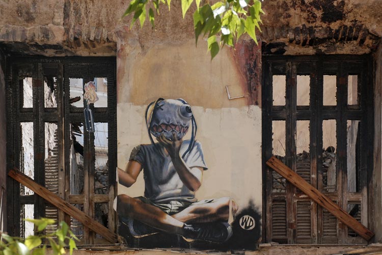 Street Art von WD in Athen
