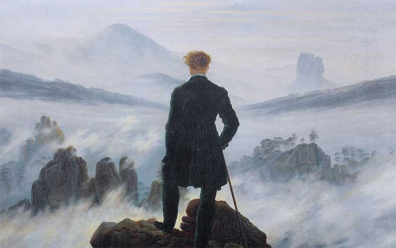 C.D. Friedrich: Der Wanderer über dem Nebelmeer 