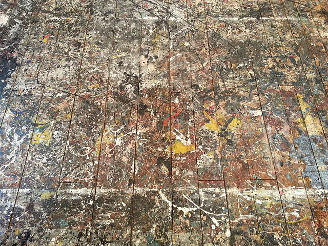 Fußboden des Ateliers im Pollock-Krasner-House