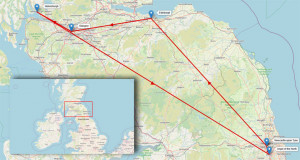 Reisekarte Schottland