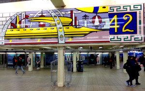 Kunstwerk von Roy Lichtenstein an der U-Bahn-Station 42nd Street