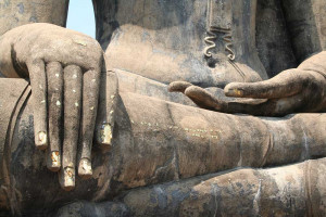 Überlebensgroßer Buddha in Sukhothai