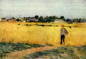 Berthe Morisot, Dans les blés (im Kornfeld), um 1875