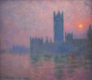 Claude Monet - Das Parlament, Sonnenuntergang, 1900-1903