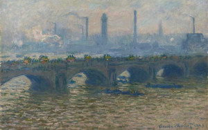 Claude Monet - Die Waterloo-Brücke bei grauem Wetter