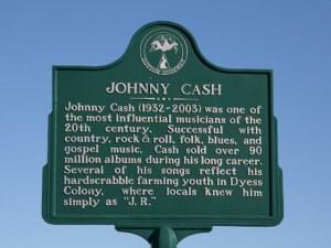 Gedenktafel zu Ehren von Johnny Cash