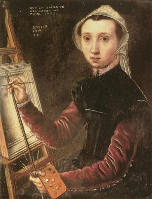 Catharina van Hemessen: Selbstbildnis an der Staffelei, 1548