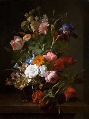 Rachel Ruysch, Vase mit Blumen, 1700