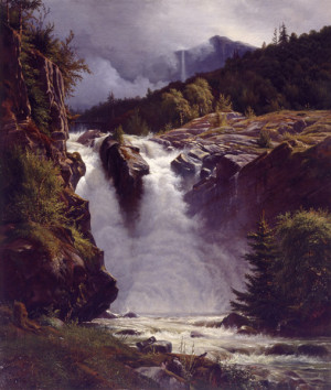Louis Gurlitt "Norwegischer Wasserfall" 1835