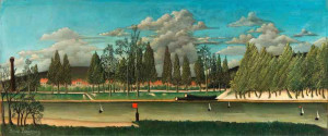 Henri Rousseau: Landschaft mit Baumstämmen