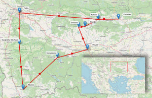 Reisekarte Bulgarien